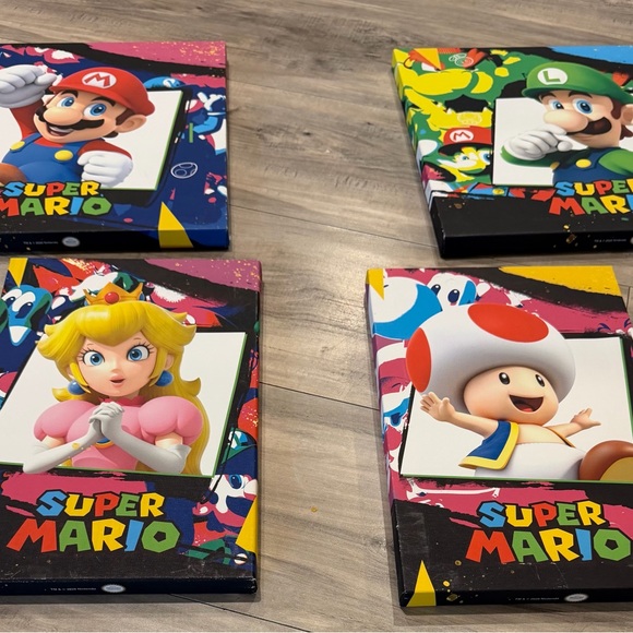 Super Mario Bros wall art  Set of 4 - Picture 2 of 8